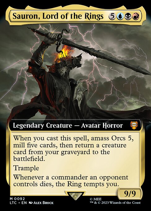 Sauron, Lord of the Rings - Tales of Middle-earth Commander Mythic Card
