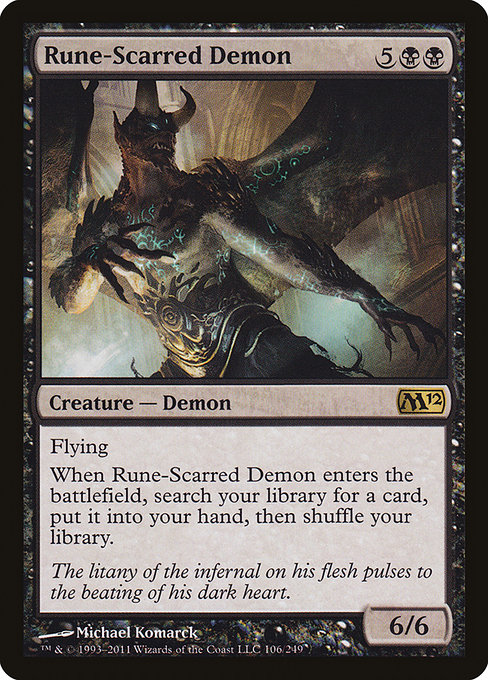 Rune-Scarred Demon - Magic 2012 Rare Card