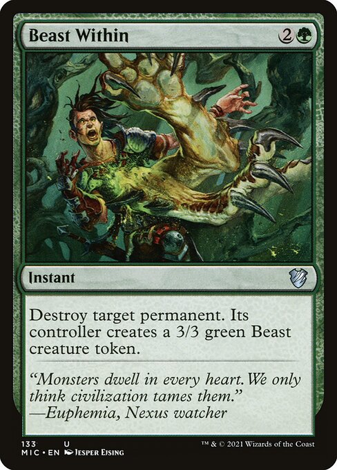 Beast Within - Midnight Hunt Commander Uncommon Card
