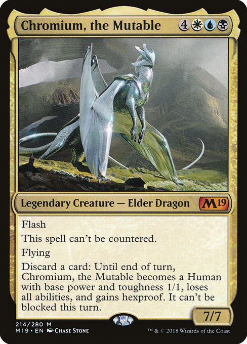 Chromium, the Mutable - Core Set 2019 Mythic Card