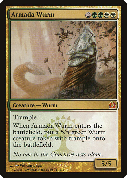 Armada Wurm - Return to Ravnica Mythic Card
