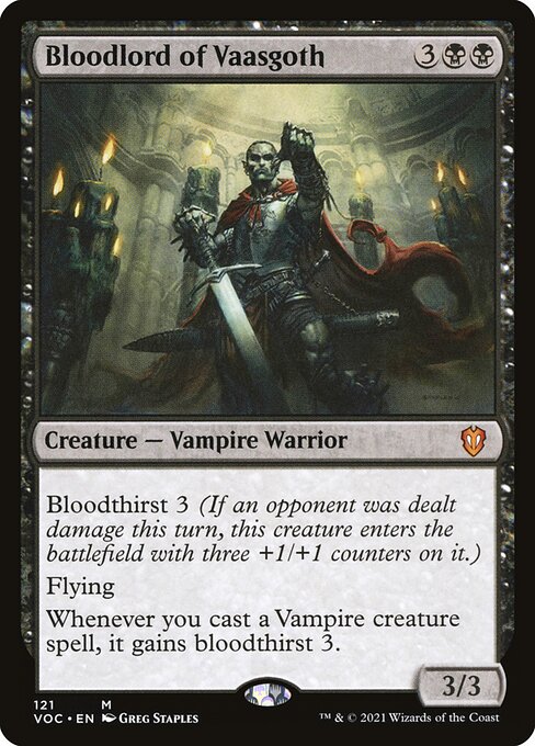 Bloodlord of Vaasgoth - Crimson Vow Commander Mythic Card