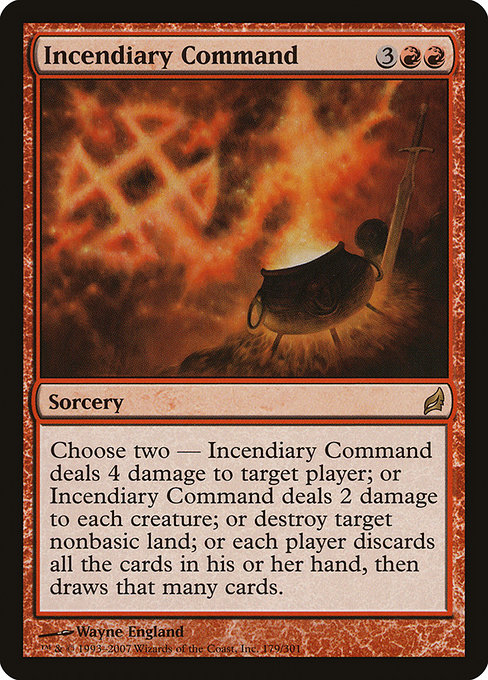 Incendiary Command - Lorwyn Rare Card