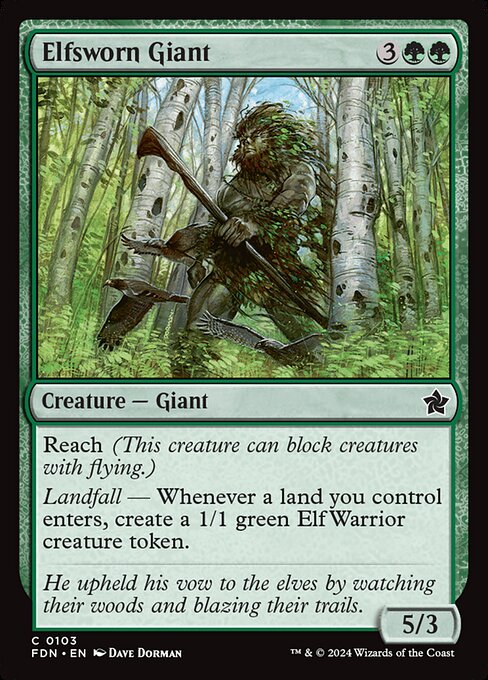 Elfsworn Giant - Foundations Common Card