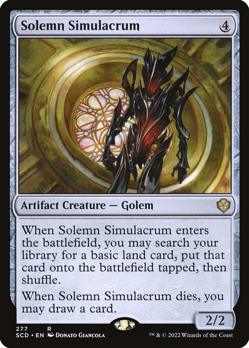 Solemn Simulacrum - Starter Commander Decks Rare Card