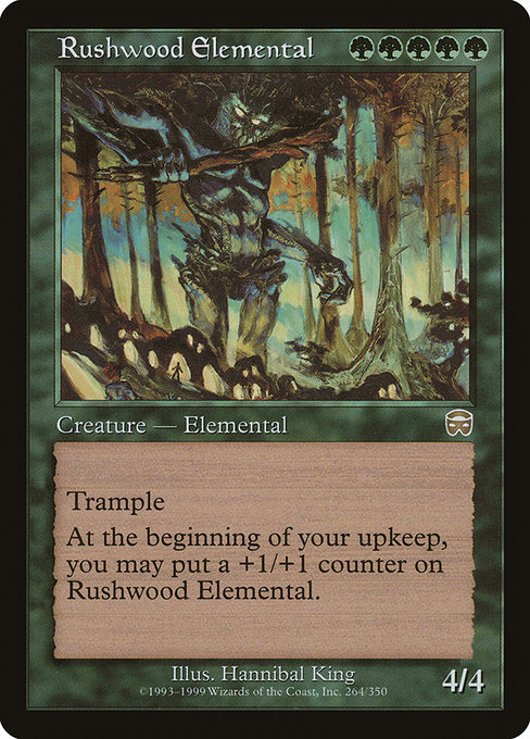 Rushwood Elemental - Mercadian Masques Rare Card