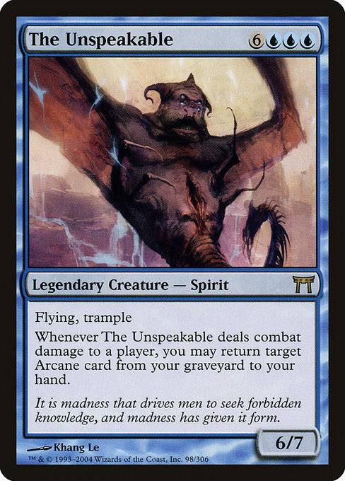 The Unspeakable - Champions of Kamigawa Rare Card