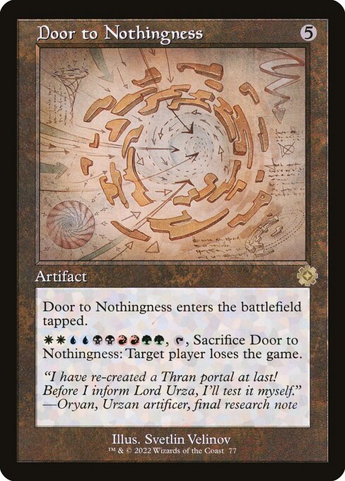 Door to Nothingness - The Brothers' War Retro Artifacts Rare Card
