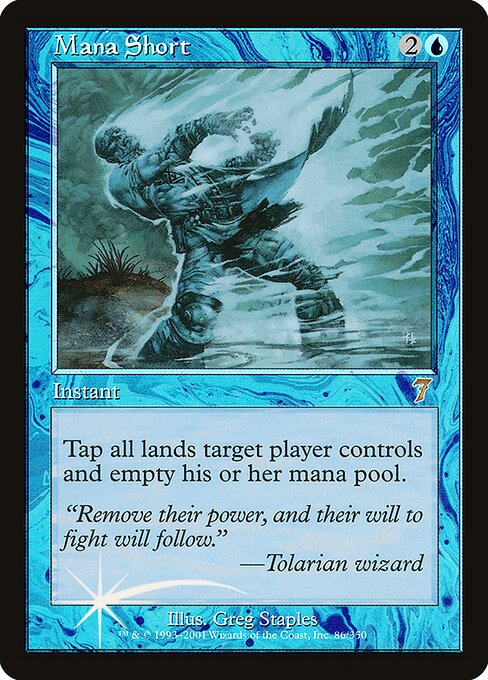 Mana Short - Seventh Edition Rare Card