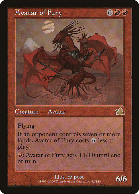 Avatar of Fury - Prophecy Rare Card