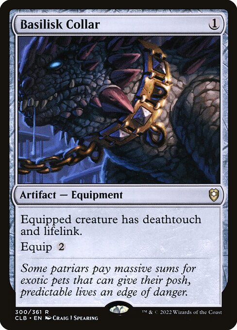 Basilisk Collar - Commander Legends: Battle for Baldur's Gate Rare Card