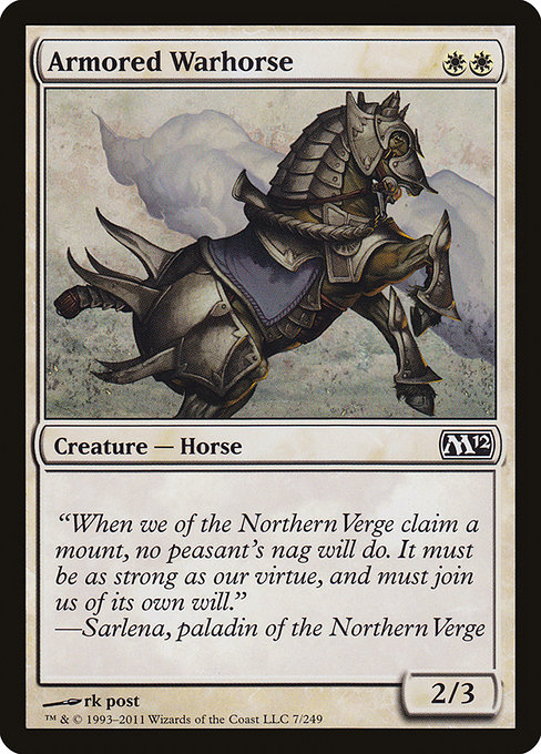 Armored Warhorse - Magic 2012 Common Card