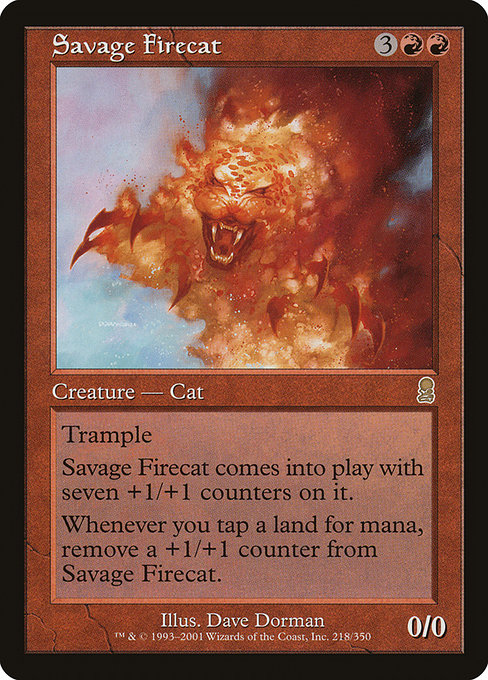Savage Firecat - Odyssey Rare Card