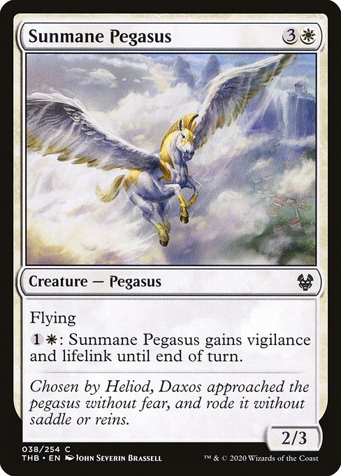 Sunmane Pegasus - Theros Beyond Death Common Card