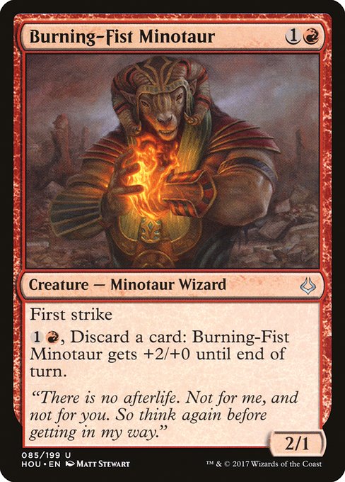 Burning-Fist Minotaur - Hour of Devastation Uncommon Card