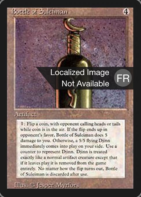 Bottle of Suleiman - Foreign Black Border Rare Card