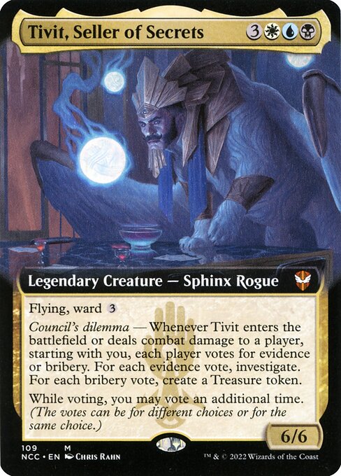 Tivit, Seller of Secrets - New Capenna Commander Mythic Card