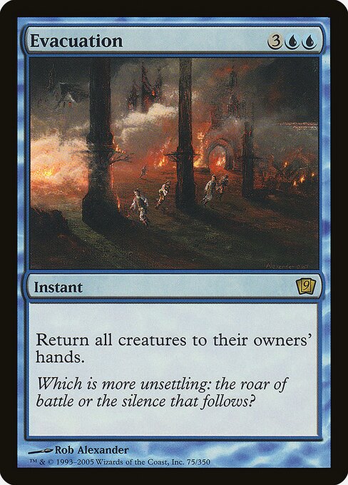 Evacuation - Ninth Edition Rare Card