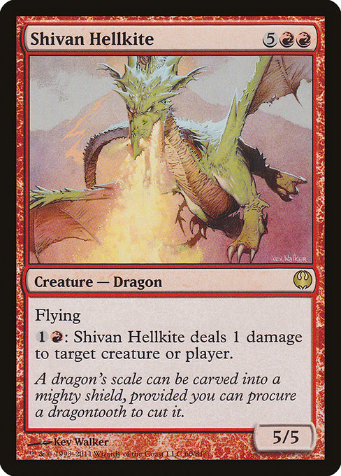 Shivan Hellkite - Duel Decks: Knights vs. Dragons Rare Card