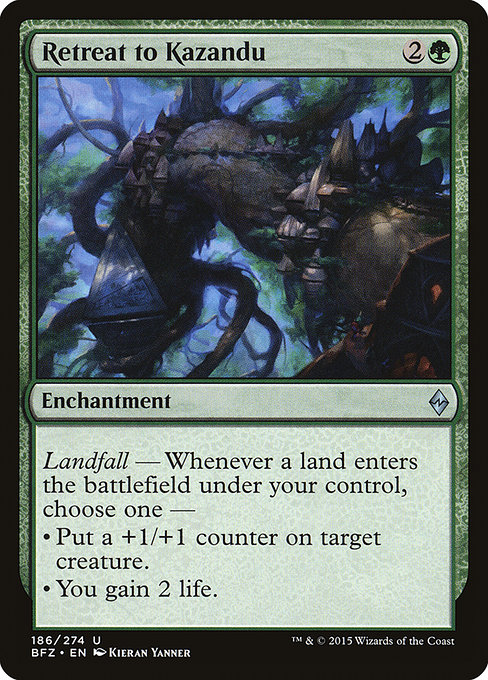 Retreat to Kazandu - Battle for Zendikar Uncommon Card