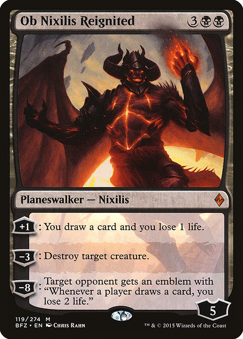 Ob Nixilis Reignited - Battle for Zendikar Mythic Card