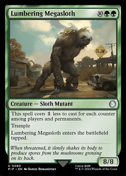 Lumbering Megasloth - Fallout Uncommon Card