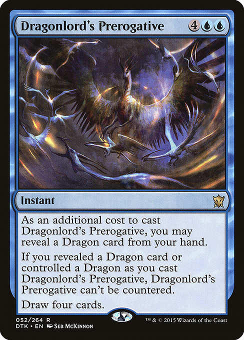 Dragonlord's Prerogative - Dragons of Tarkir Rare Card