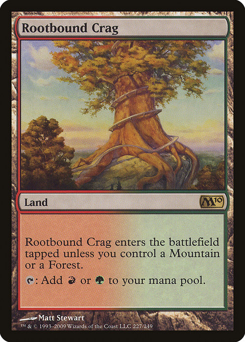 Rootbound Crag - Magic 2010 Rare Card