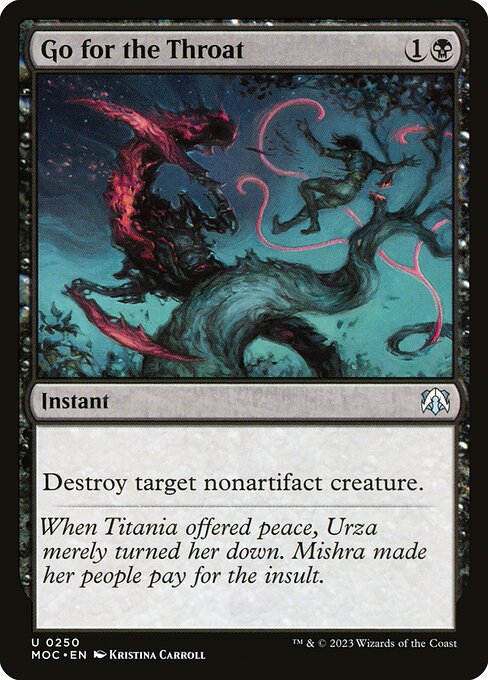 Go for the Throat - March of the Machine Commander Uncommon Card