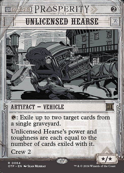 Unlicensed Hearse - Breaking News Rare Card