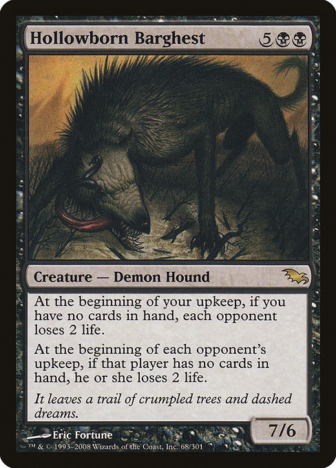 Hollowborn Barghest - Shadowmoor Rare Card
