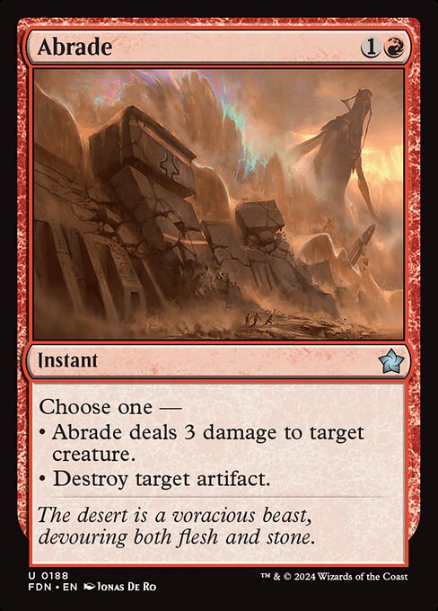 Abrade - Foundations Uncommon Card