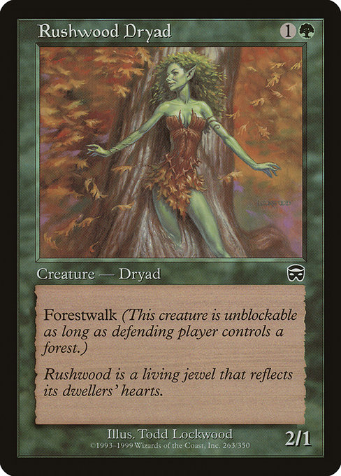 Rushwood Dryad - Mercadian Masques Common Card