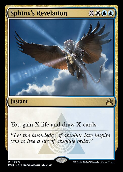 Sphinx's Revelation - Ravnica Remastered Rare Card