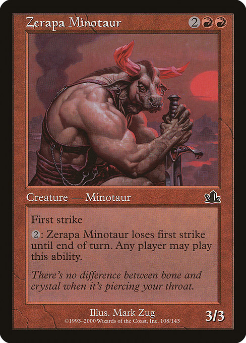 Zerapa Minotaur - Prophecy Common Card