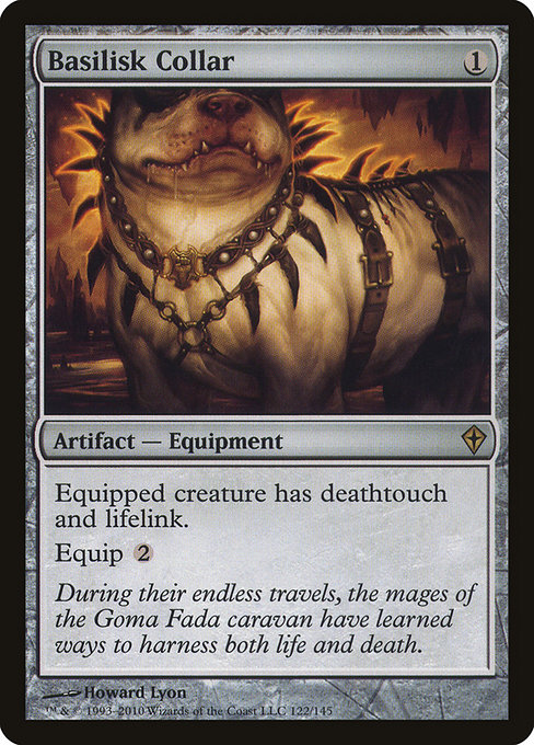 Basilisk Collar - Worldwake Rare Card