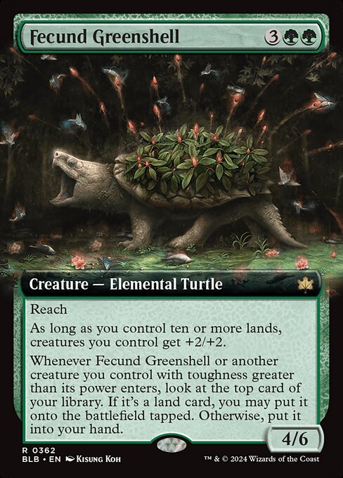 Fecund Greenshell - Bloomburrow Rare Card