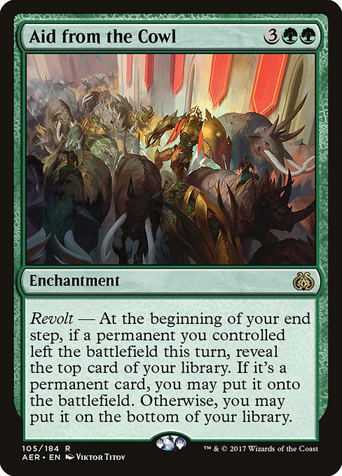 Aid from the Cowl - Aether Revolt Rare Card