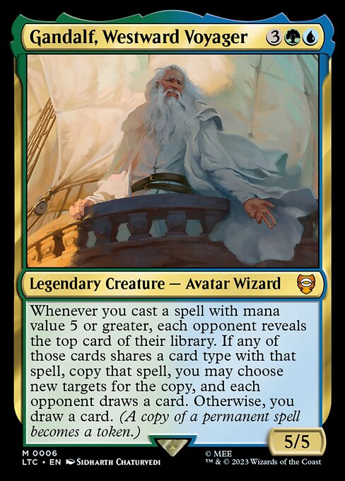 Gandalf, Westward Voyager - Tales of Middle-earth Commander Mythic Card