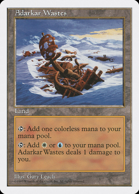 Adarkar Wastes - Fifth Edition Rare Card