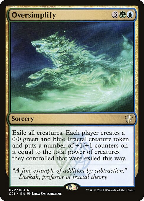 Oversimplify - Commander 2021 Rare Card