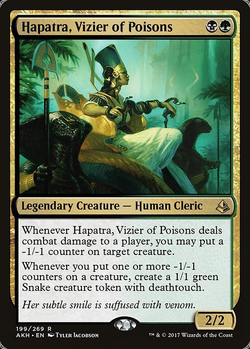 Hapatra, Vizier of Poisons - Amonkhet Rare Card