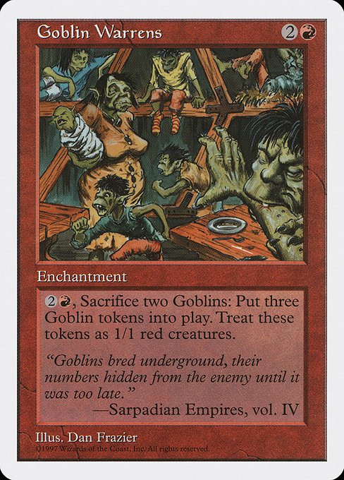 Goblin Warrens - Fifth Edition Rare Card