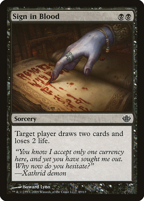 Sign in Blood - Duel Decks: Garruk vs. Liliana Common Card