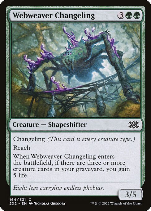 Webweaver Changeling - Double Masters 2022 Common Card