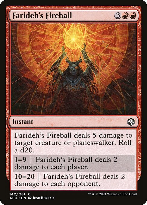 Farideh's Fireball - Adventures in the Forgotten Realms Common Card