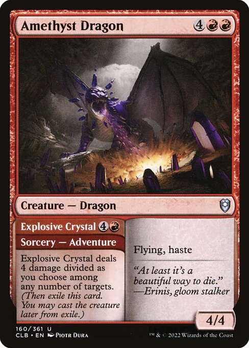 Amethyst Dragon // Explosive Crystal - Commander Legends: Battle for Baldur's Gate Uncommon Card
