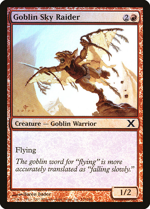 Goblin Sky Raider - Tenth Edition Common Card