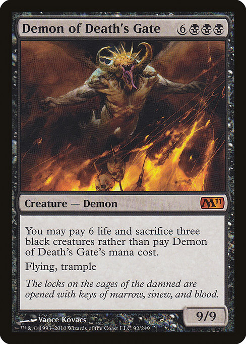 Demon of Death's Gate - Magic 2011 Mythic Card