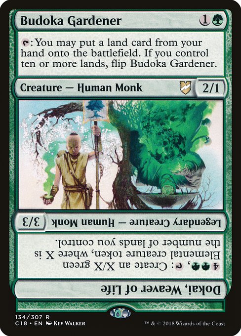 Budoka Gardener // Dokai, Weaver of Life - Commander 2018 Rare Card